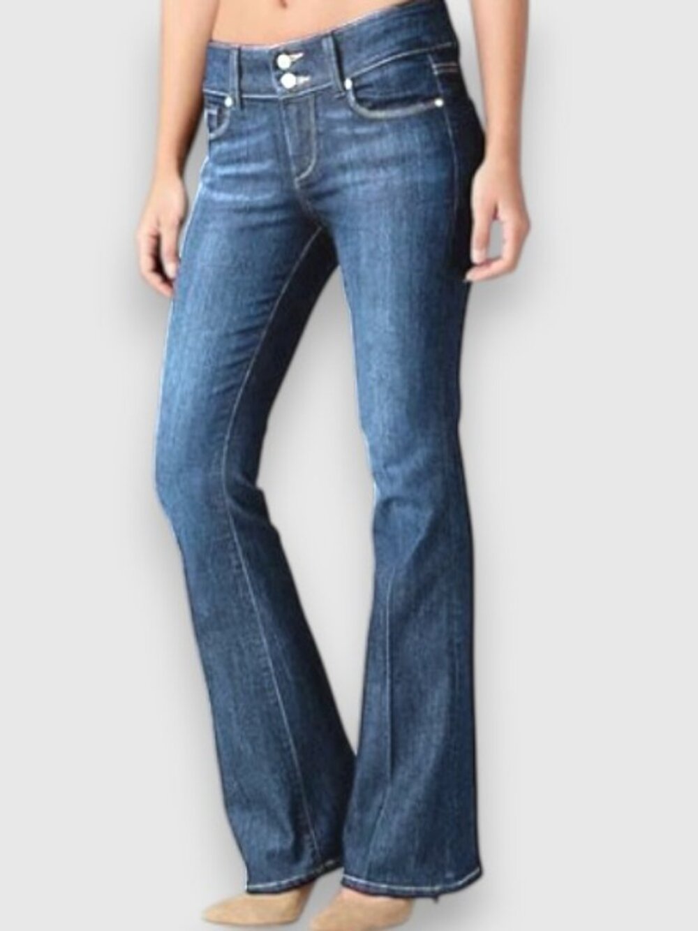 Paige Hidden Hills bootcut flare jeans blue women's size 25